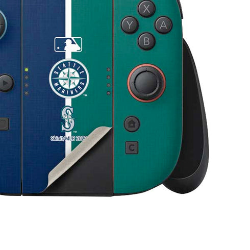 MLB Seattle Mariners Split Nintendo Switch 2 (2025) Joy-Con Controller Skin