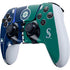 MLB Seattle Mariners Split PS5 DualSense Edge Pro Controller Skin