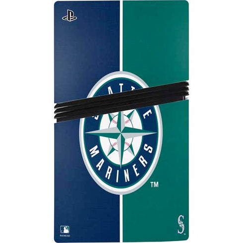 MLB Seattle Mariners Split PS5 Pro Console Skin