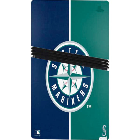 MLB Seattle Mariners Split PS5 Pro Console Skin