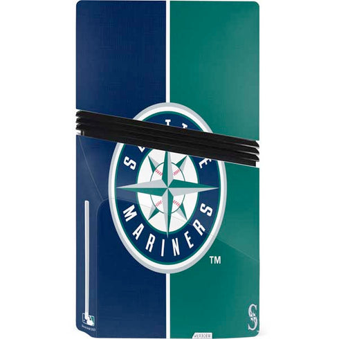 MLB Seattle Mariners Split PS5 Pro Disk Bundle Skin