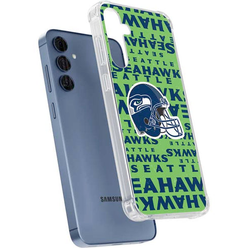 NFL Seattle Seahawks - Blast Green Galaxy A55 5G Clear Case