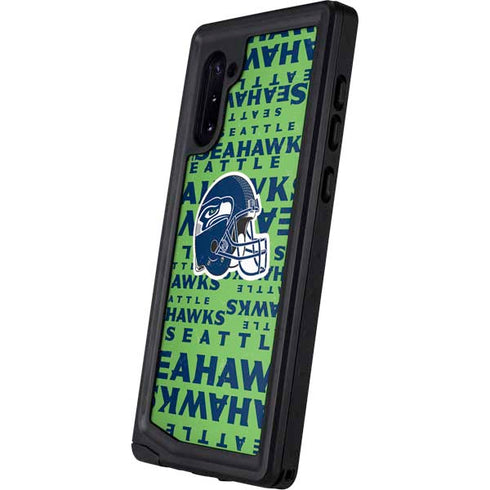 NFL Seattle Seahawks - Blast Green Galaxy Note 10 Waterproof Case