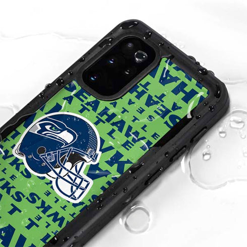 NFL Seattle Seahawks - Blast Green Galaxy S20 Plus Waterproof Case