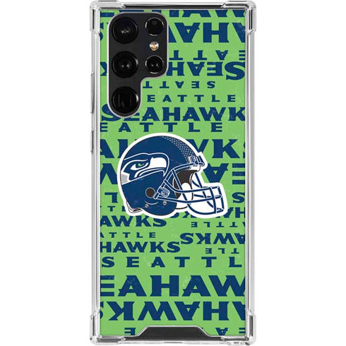 NFL Seattle Seahawks - Blast Green Galaxy S23 Ultra Clear Case