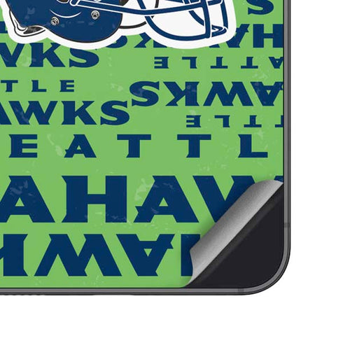 NFL Seattle Seahawks - Blast Green Galaxy S25 Skin