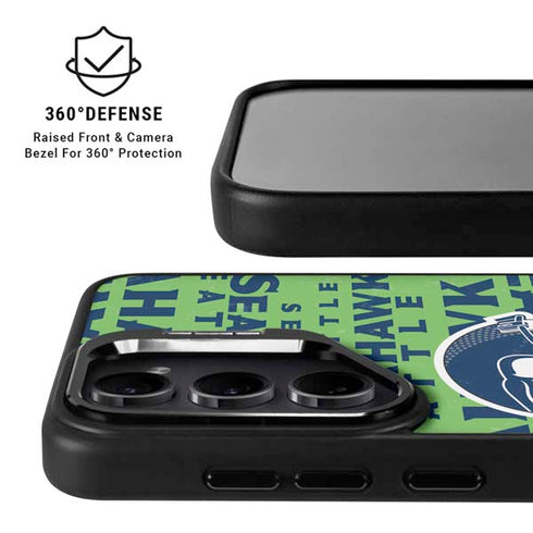 NFL Seattle Seahawks - Blast Green Galaxy S24 Ultra Kickstand Case