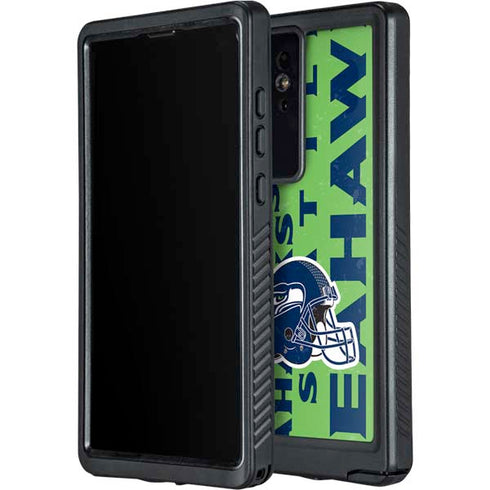 NFL Seattle Seahawks - Blast Green Galaxy S24 Ultra Waterproof Case