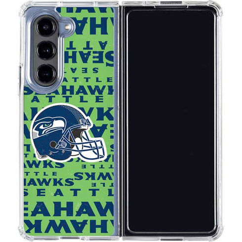 NFL Seattle Seahawks - Blast Green Galaxy Z Fold5 5G Clear Case