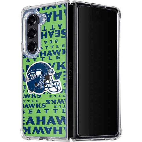 NFL Seattle Seahawks - Blast Green Galaxy Z Fold5 5G Clear Case