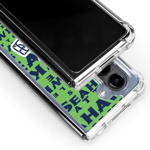 NFL Seattle Seahawks - Blast Green Galaxy Z Fold5 5G Clear Case