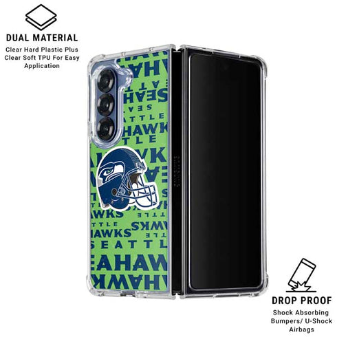 NFL Seattle Seahawks - Blast Green Galaxy Z Fold6 Clear Case