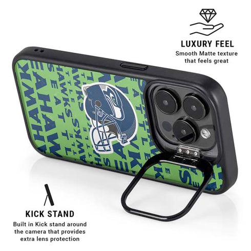 NFL Seattle Seahawks - Blast Green iPhone 13 Pro Kickstand Case