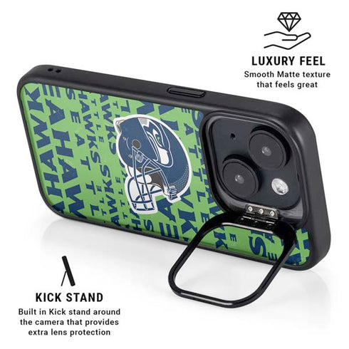 NFL Seattle Seahawks - Blast Green iPhone 14 Kickstand Case