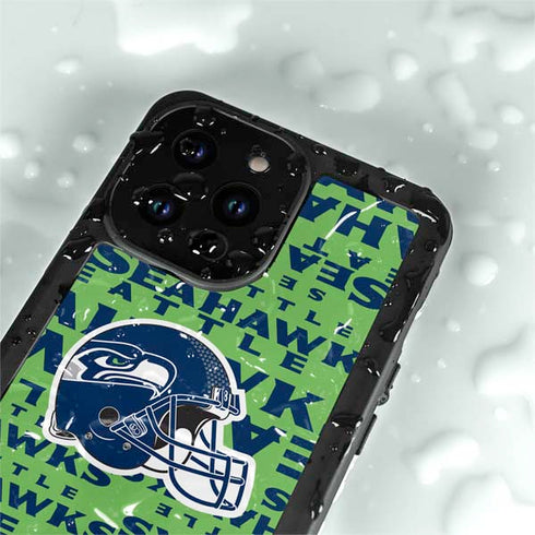NFL Seattle Seahawks - Blast Green iPhone 15 Pro Waterproof Case