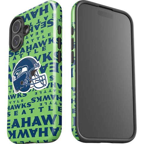 NFL Seattle Seahawks - Blast Green iPhone 16 Impact Case