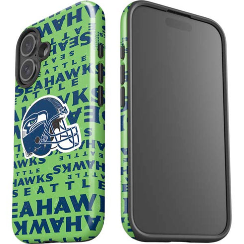 NFL Seattle Seahawks - Blast Green iPhone 16 Plus Impact Case