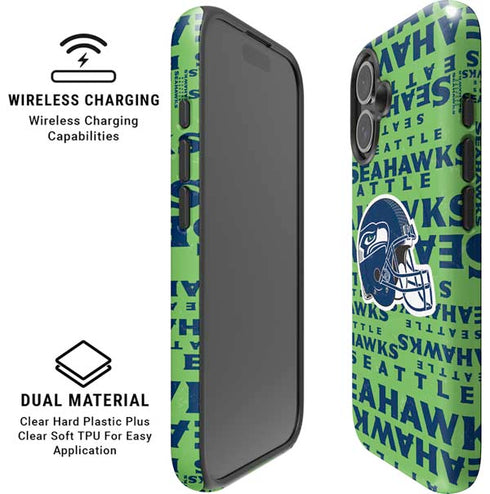 NFL Seattle Seahawks - Blast Green iPhone 16 Plus Magsafe Impact Case
