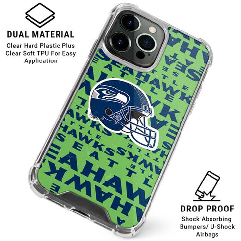 NFL Seattle Seahawks - Blast Green iPhone 16 Pro Max Clear Case