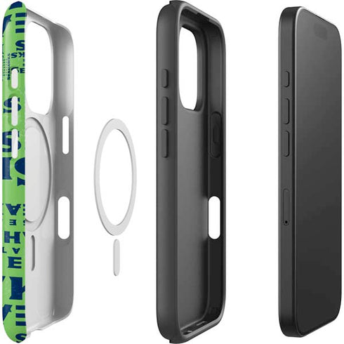NFL Seattle Seahawks - Blast Green iPhone 16 Pro Max Magsafe Impact Case