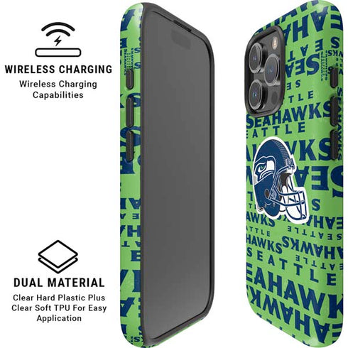 NFL Seattle Seahawks - Blast Green iPhone 16 Pro Max Magsafe Impact Case