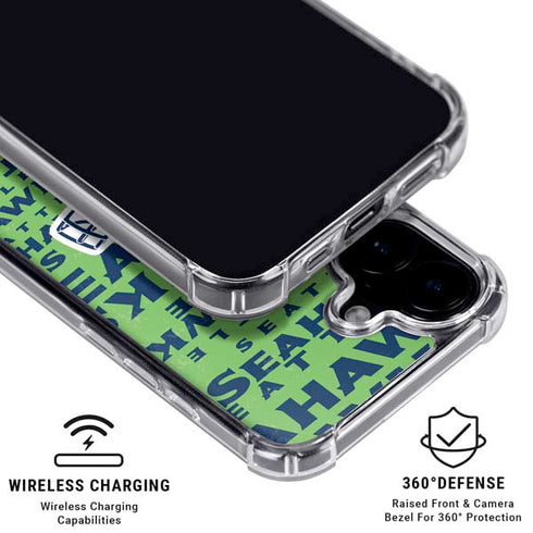 NFL Seattle Seahawks - Blast Green iPhone 17 Clear Case