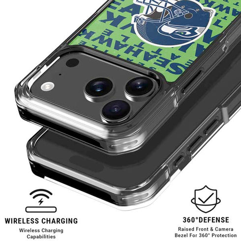 NFL Seattle Seahawks - Blast Green iPhone 18 Pro Clear Case