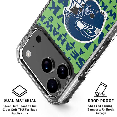 NFL Seattle Seahawks - Blast Green iPhone 18 Pro Clear Case
