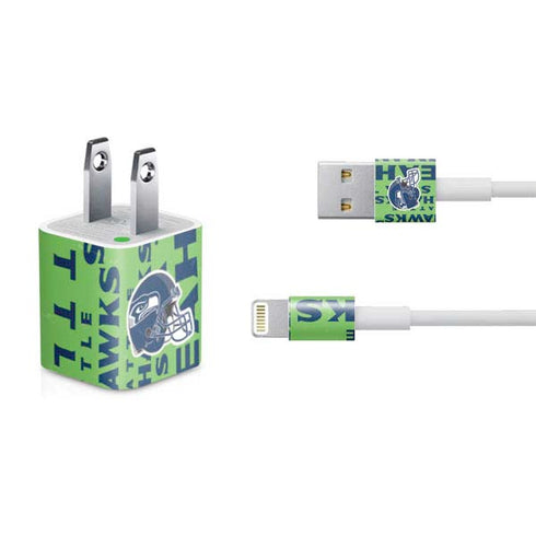 NFL Seattle Seahawks - Blast Green iPhone Charger (5W USB) Skin