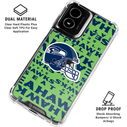 NFL Seattle Seahawks - Blast Green Moto G Power 5G (2024) Clear Case