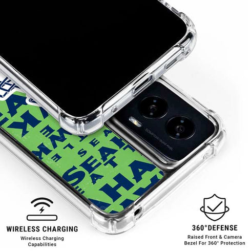 NFL Seattle Seahawks - Blast Green Moto G Power 5G (2024) Clear Case