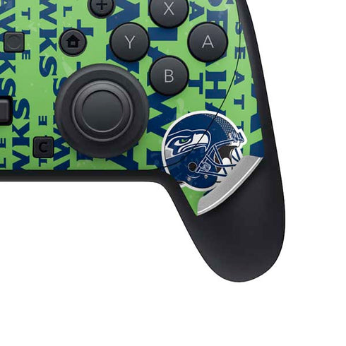 NFL Seattle Seahawks - Blast Green Nintendo Switch 2 (2025) Pro Controller Skin