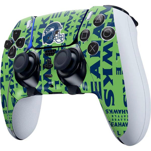 NFL Seattle Seahawks - Blast Green PS5 DualSense Edge Pro Controller Skin