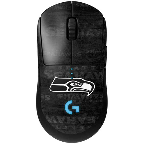 NFL Seattle Seahawks Black & White G Pro Wireless Gaming Mouse Skin