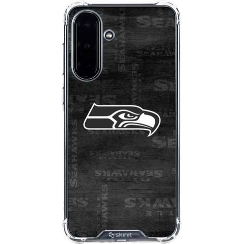 NFL Seattle Seahawks Black & White Galaxy A36 5G Clear Case