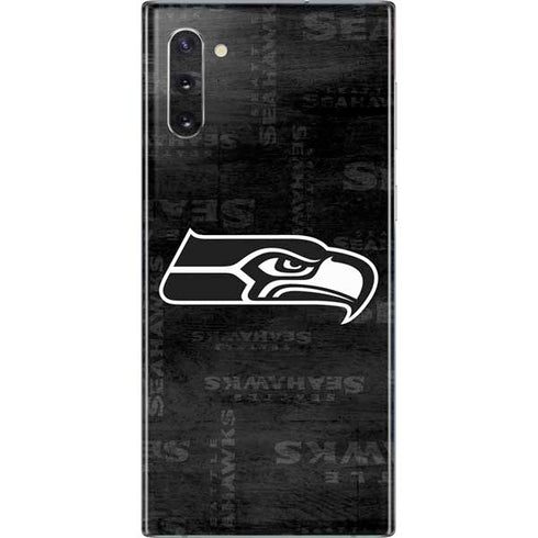 NFL Seattle Seahawks Black & White Galaxy Note 10 Skin
