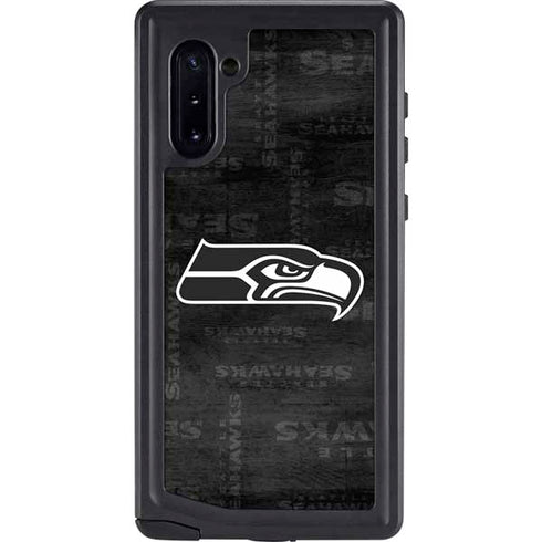 NFL Seattle Seahawks Black & White Galaxy Note 10 Waterproof Case