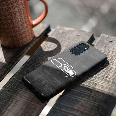 NFL Seattle Seahawks Black & White Galaxy S20 Plus Pro Case