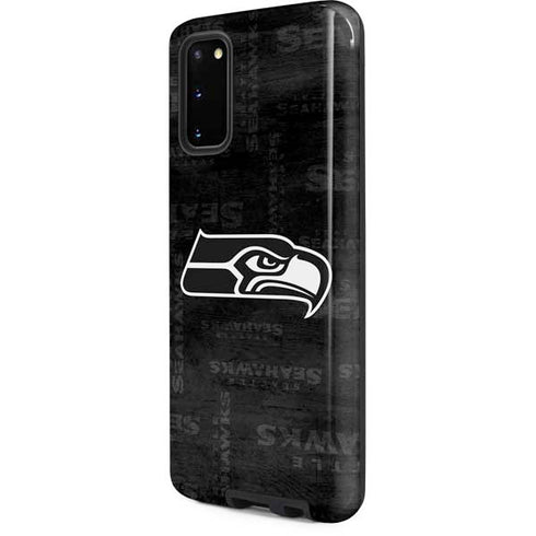 NFL Seattle Seahawks Black & White Galaxy S20 Pro Case