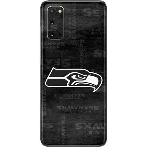 NFL Seattle Seahawks Black & White Galaxy S20 Skin