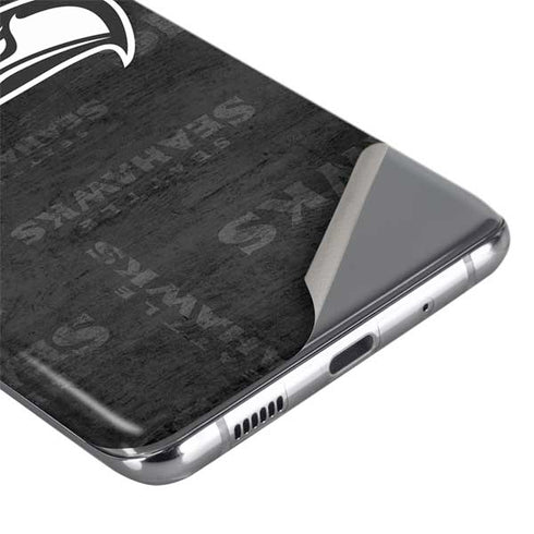 NFL Seattle Seahawks Black & White Galaxy S20 Skin