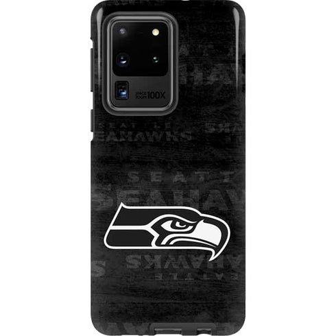 NFL Seattle Seahawks Black & White Galaxy S20 Ultra 5G Pro Case