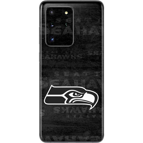NFL Seattle Seahawks Black & White Galaxy S20 Ultra 5G Skin