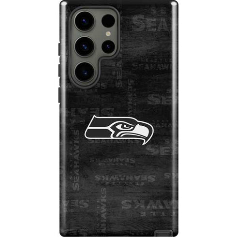 NFL Seattle Seahawks Black & White Galaxy S23 Ultra Pro Case