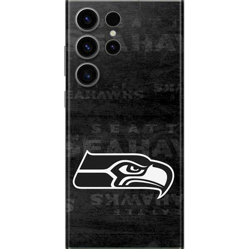 NFL Seattle Seahawks Black & White Galaxy Skins