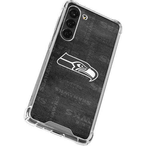 NFL Seattle Seahawks Black & White Galaxy S24 FE Clear Case