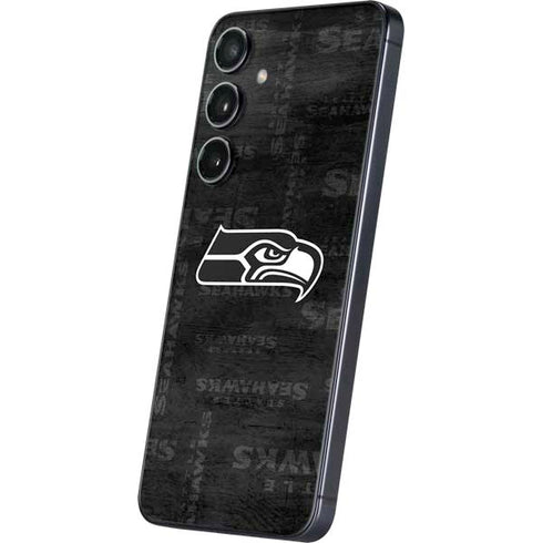NFL Seattle Seahawks Black & White Galaxy S24 Plus Skin
