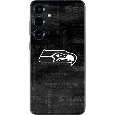 NFL Seattle Seahawks Black & White Galaxy S24 Skin