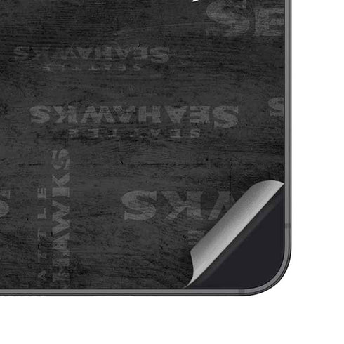 NFL Seattle Seahawks Black & White Galaxy S24 Skin