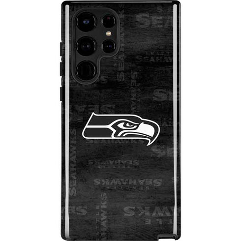 NFL Seattle Seahawks Black & White Galaxy S25 Ultra Impact Case